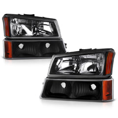 2003-2006 Chevrolet Silverado 1500 | 2500 | 3500 Black Headlight
