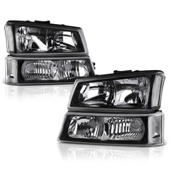 2003-2006 Chevrolet Silverado 1500 | 2500 | 3500 Black Headlight