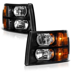 2007-2013 Chevrolet Silverado 1500 Black Headlight
