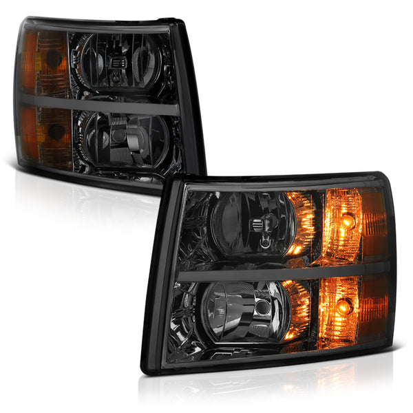 2007-2013 Chevrolet Silverado 1500 Smoked Headlight