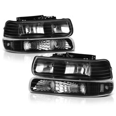 1999-2002 Chevrolet Silverado 1500 | 2500 | 3500 Black Headlight