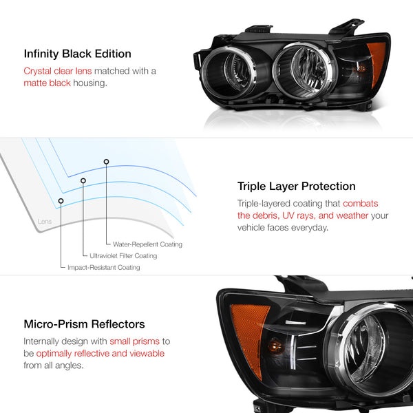 2012-2014 Chevrolet Sonic Black Headlight