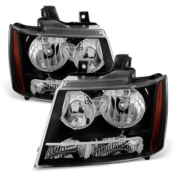 2007-2014 Chevrolet Suburban 1500 | 2500 Black Headlight