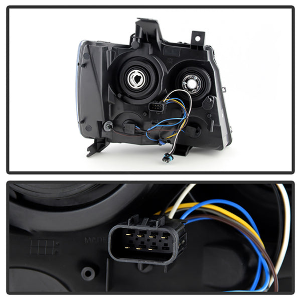 2007-2014 Chevrolet Suburban 1500 | 2500 Black Headlight