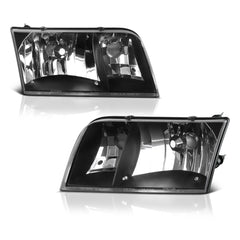 1998-2011 Ford Crown Victoria Black Headlight