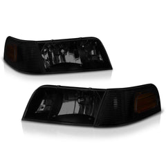 1998-2011 Ford Crown Victoria Sinister Black Headlight