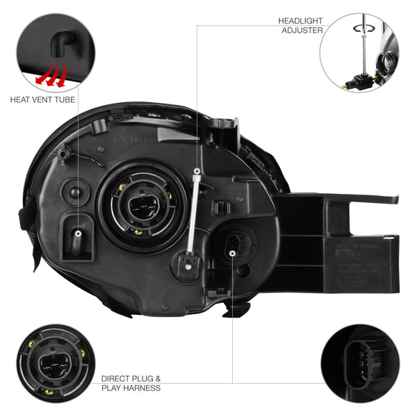 2003-2005 Dodge Neon Black Headlight