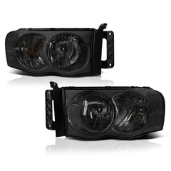 2002-2005 Dodge RAM 1500 Smoked Headlight