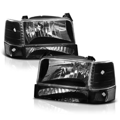 1992-1996 Ford Bronco Black Headlight
