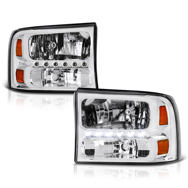 1999-2004 Ford F-250 | F-350 Superduty Chrome Headlight