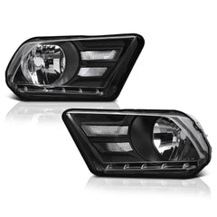 2010-2014 Ford Mustang Black Headlight