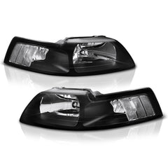 1999-2004 Ford Mustang Black Headlight