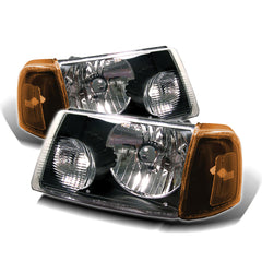 2001-2011 Ford Ranger Black Headlight