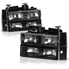 1988-1993 Chevrolet C/K Series 1500 | 2500 | 3500 Pickup Black Headlight
