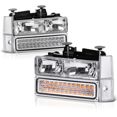 1988-1993 Chevrolet C/K Series 1500 | 2500 | 3500 Pickup Chrome Headlight