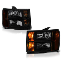 2007-2013 GMC Sierra 1500 Sinister Black Headlight