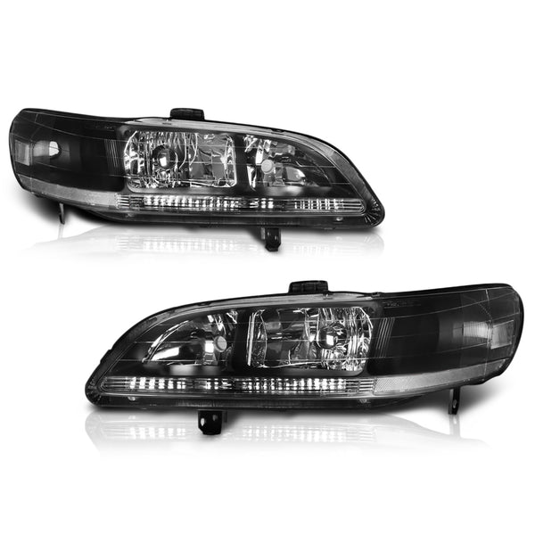 1998-2002 Honda Accord Black Headlight