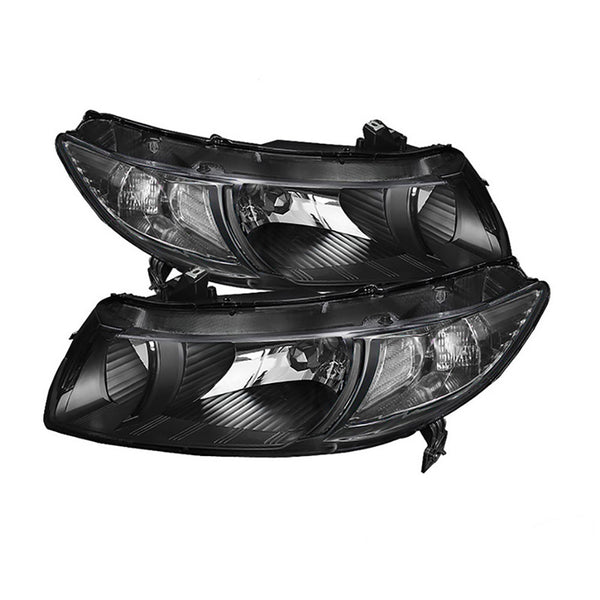 2006-2011 Honda Civic Black Headlight