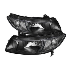 2006-2011 Honda Civic Black Headlight