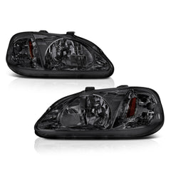 1999-2000 Honda Civic Smoked Headlight