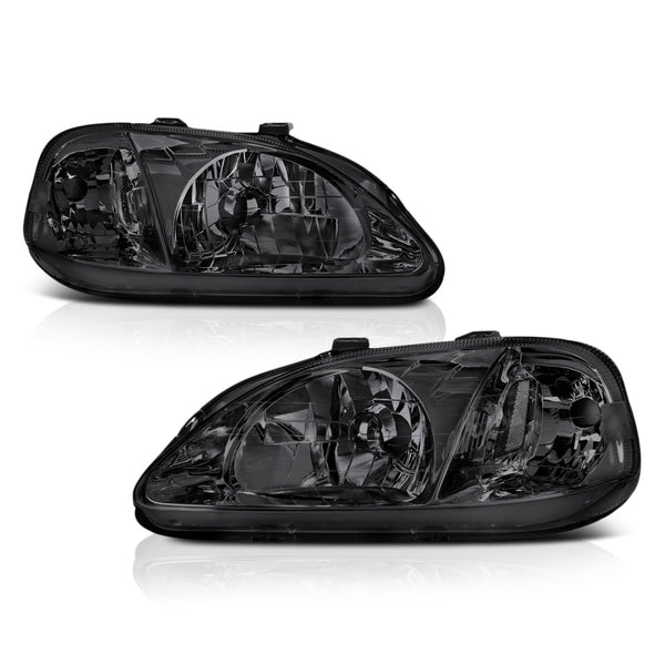 1999-2000 Honda Civic Smoked Headlight