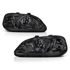 1999-2000 Honda Civic Smoked Headlight