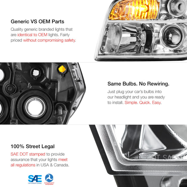 2006-2008 Honda Pilot Factory Style Headlight