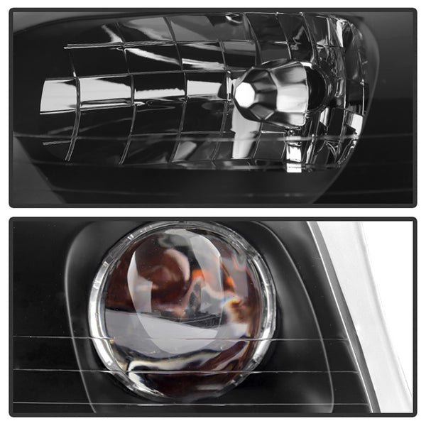 1998-2002 Lincoln Town Car Black Headlight