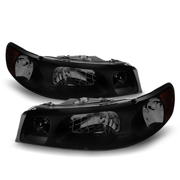 1998-2002 Lincoln Town Car Sinister Black Headlight