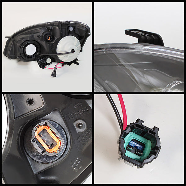 2002-2004 Nissan Altima Black Headlight