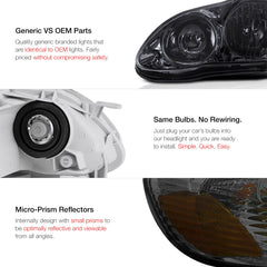 2003-2008 Toyota Corolla Smoked Headlight