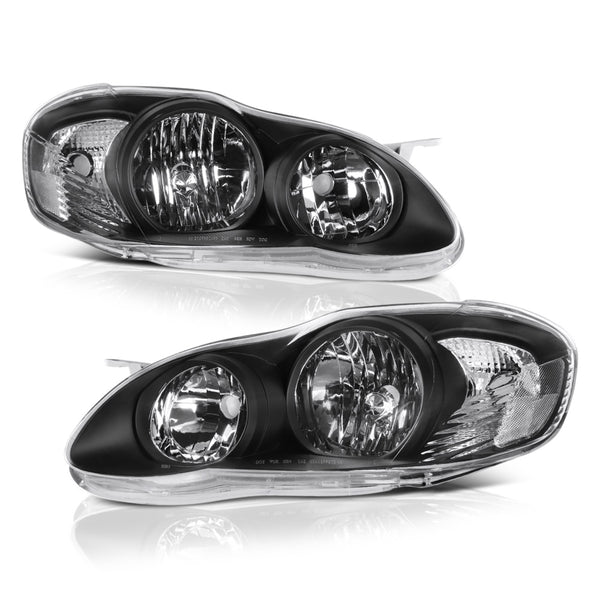 2003-2008 Toyota Corolla Black Headlight