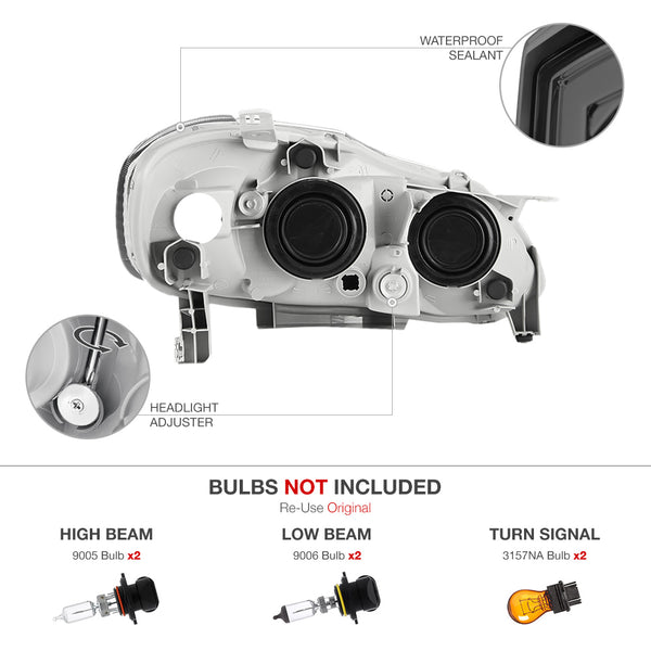 2003-2008 Toyota Corolla Smoked Headlight