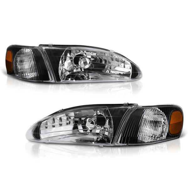 1998-2000 Toyota Corolla Black Headlight