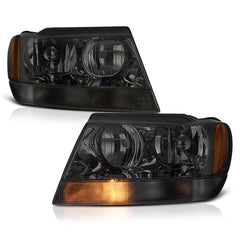 1999-2004 Jeep Grand Cherokee Smoked Headlight