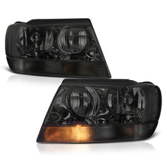 1999-2004 Jeep Grand Cherokee Smoked Headlight