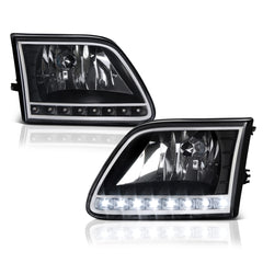 1997-2003 Ford F-150 Black Headlight