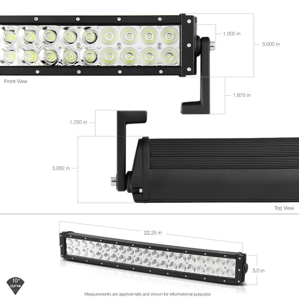 Universal DIY Light Bar Kit Chrome Light Bar