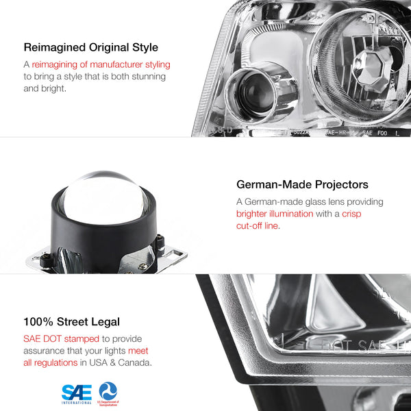 1993-1997 Ford Ranger Chrome Headlight