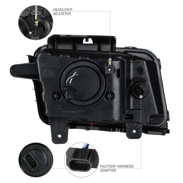 2010-2013 Chevrolet Camaro Sinister Black Headlight
