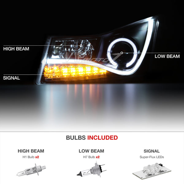 2010-2015 Chevrolet Cruze Black Headlight