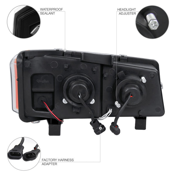 2003-2006 Chevrolet Silverado 1500 | 2500 | 3500 Black Headlight