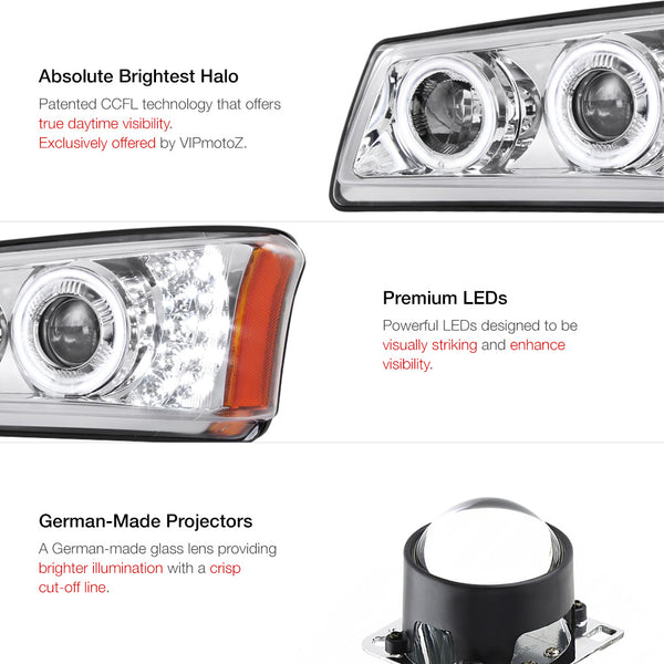 2003-2006 Chevrolet Silverado 1500 | 2500 | 3500 Chrome Headlight