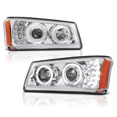 2003-2006 Chevrolet Silverado 1500 | 2500 | 3500 Chrome Headlight