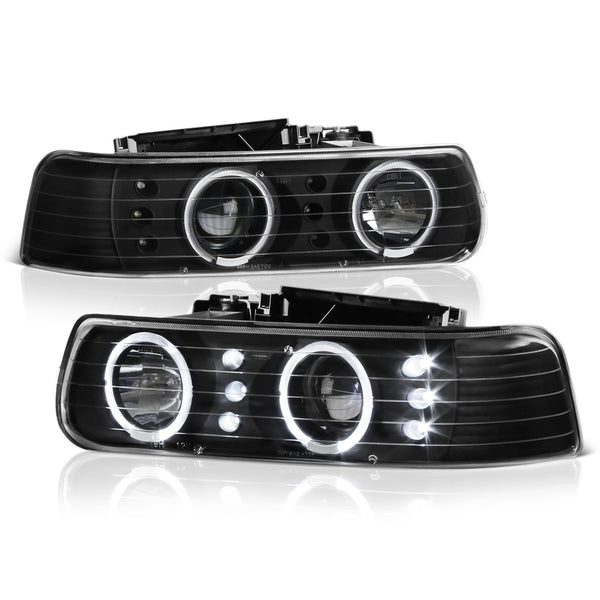 1999-2002 Chevrolet Silverado 1500 | 2500 | 3500 Black Headlight