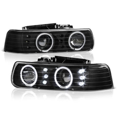 1999-2002 Chevrolet Silverado 1500 | 2500 | 3500 Black Headlight