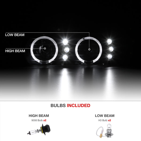 1999-2002 Chevrolet Silverado 1500 | 2500 | 3500 Black Headlight