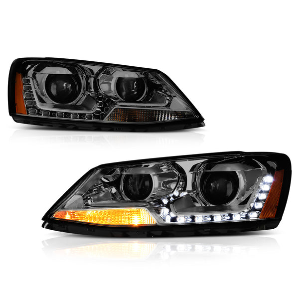 2011-2014 Volkswagen Jetta Smoked Headlight