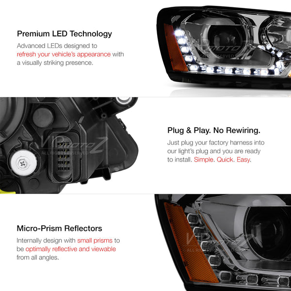 2011-2014 Volkswagen Jetta Smoked Headlight