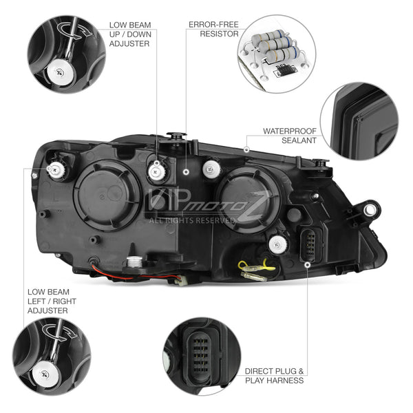 2011-2014 Volkswagen Jetta Smoked Headlight